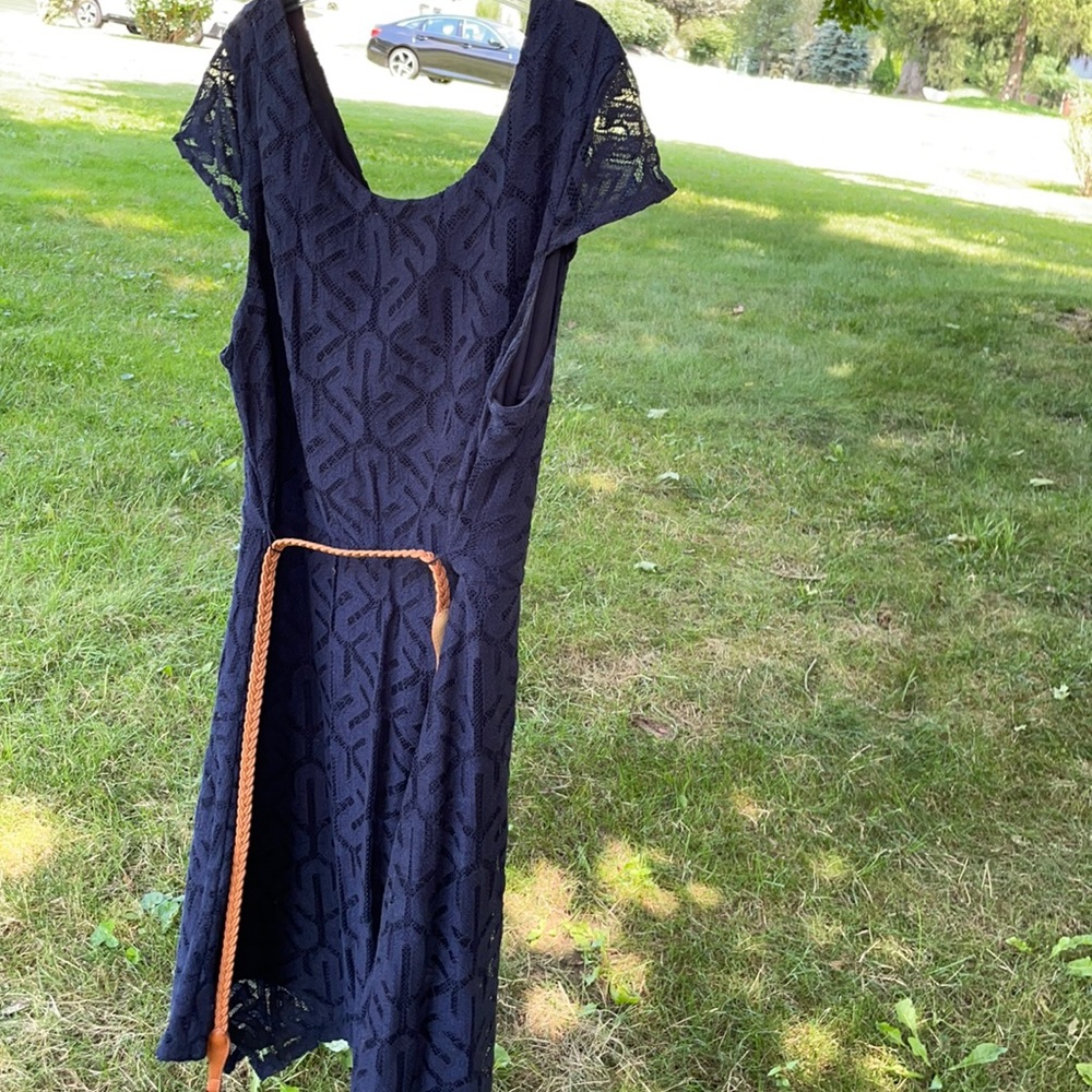 Lace cap sleeve dress